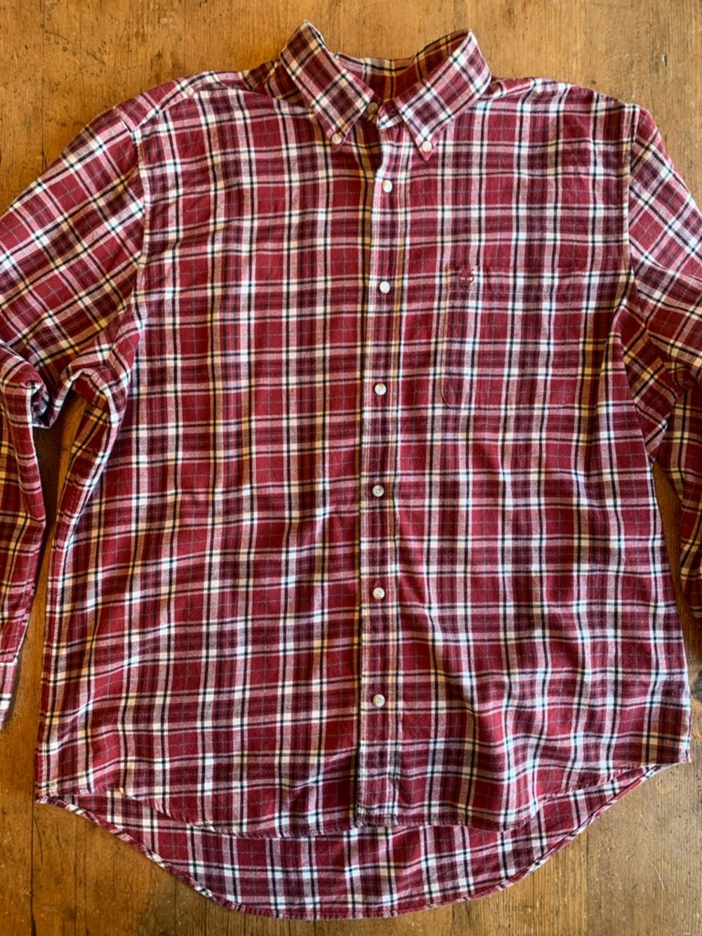 Timberland Red Plaid Button-Down Shirt
